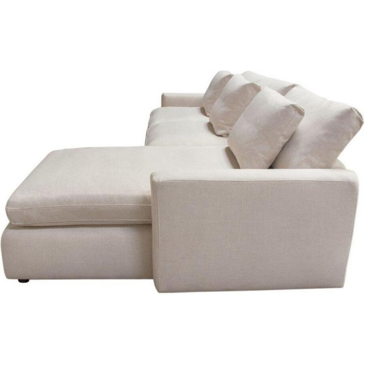 Eden 2 Piece Reversible Fabric Sectional, Cream