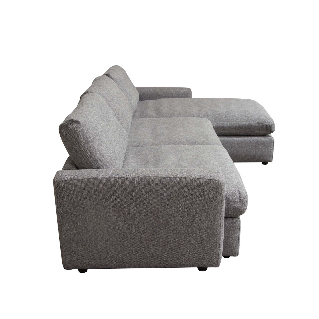 Eden 2 Piece Reversible Fabric Sectional, Gray