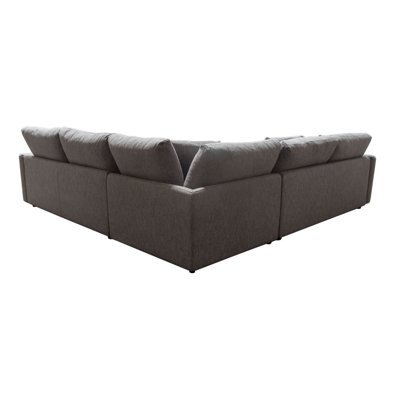 Eden 3 Piece Fabric Modular Corner Sectional, Gray