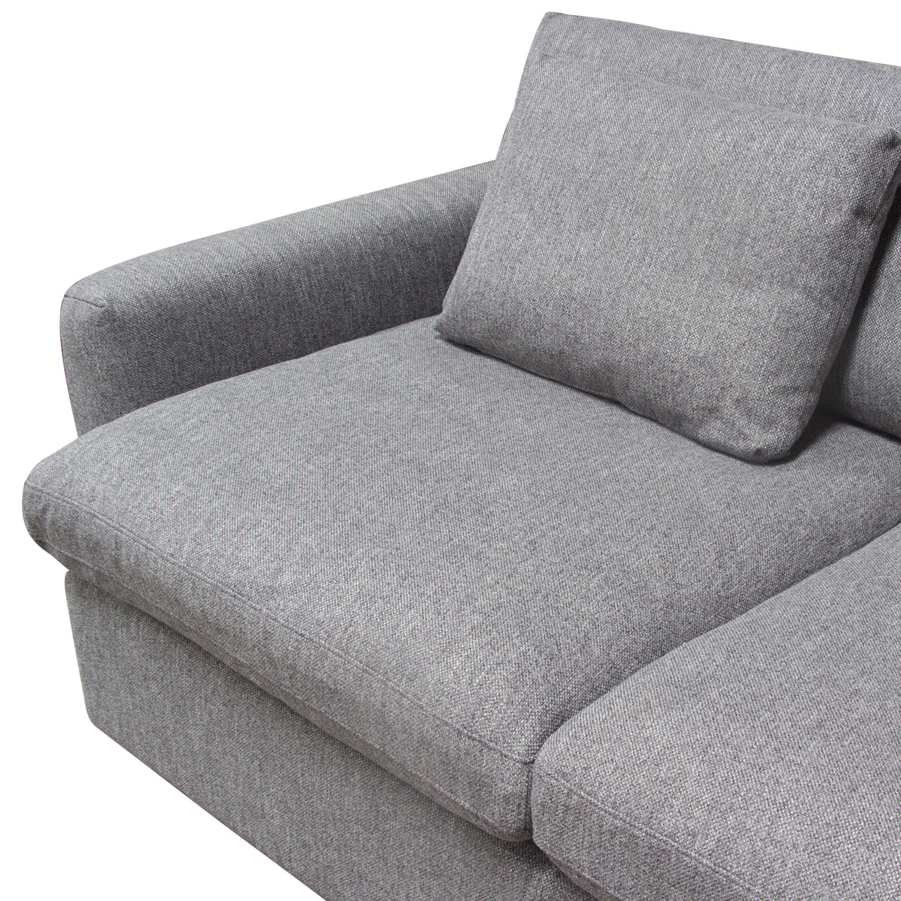 Eden 5 Piece Fabric Modular Sectional, Gray