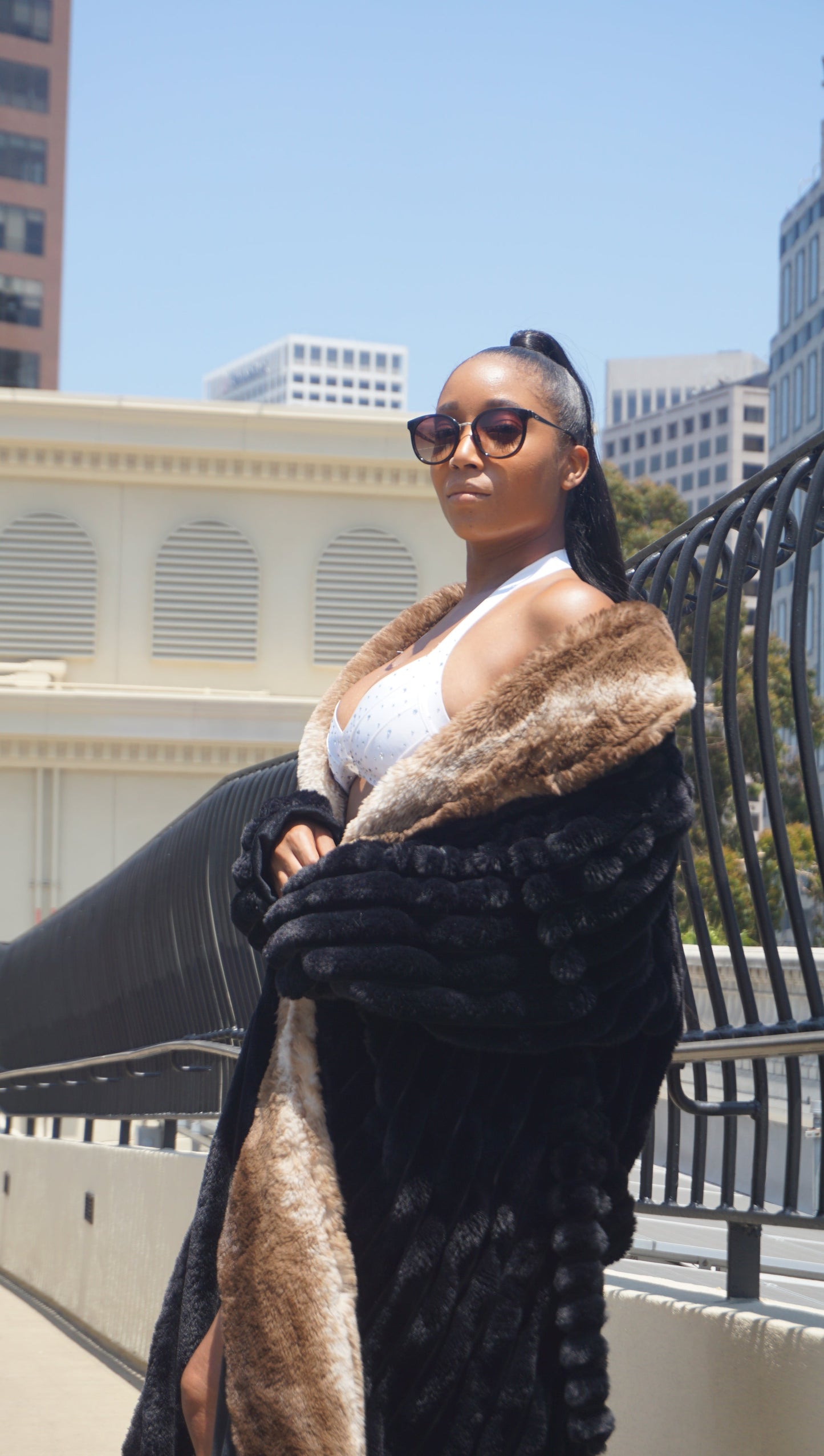 Rexa Luxury Faux Chinchilla Fur Robe, Assorted Colors