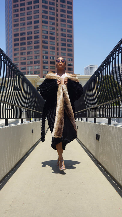 Rexa Luxury Faux Chinchilla Fur Robe, Assorted Colors