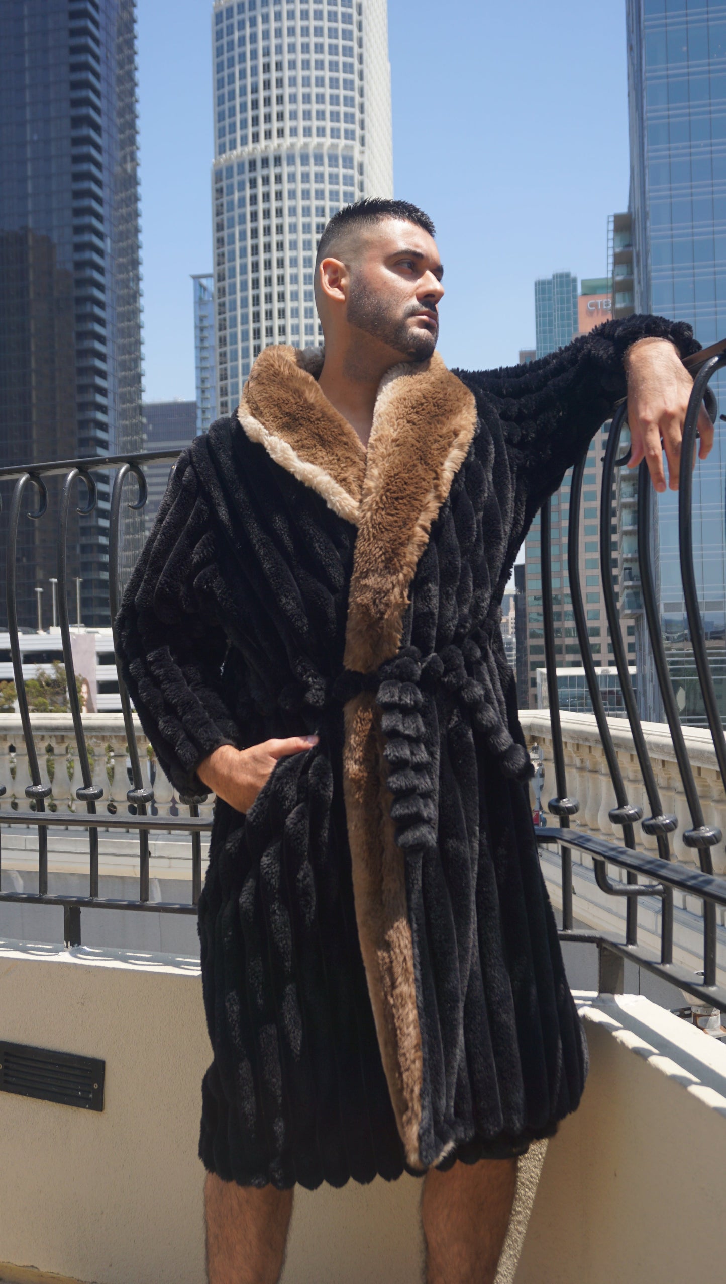 Rexa Luxury Faux Chinchilla Fur Robe, Assorted Colors
