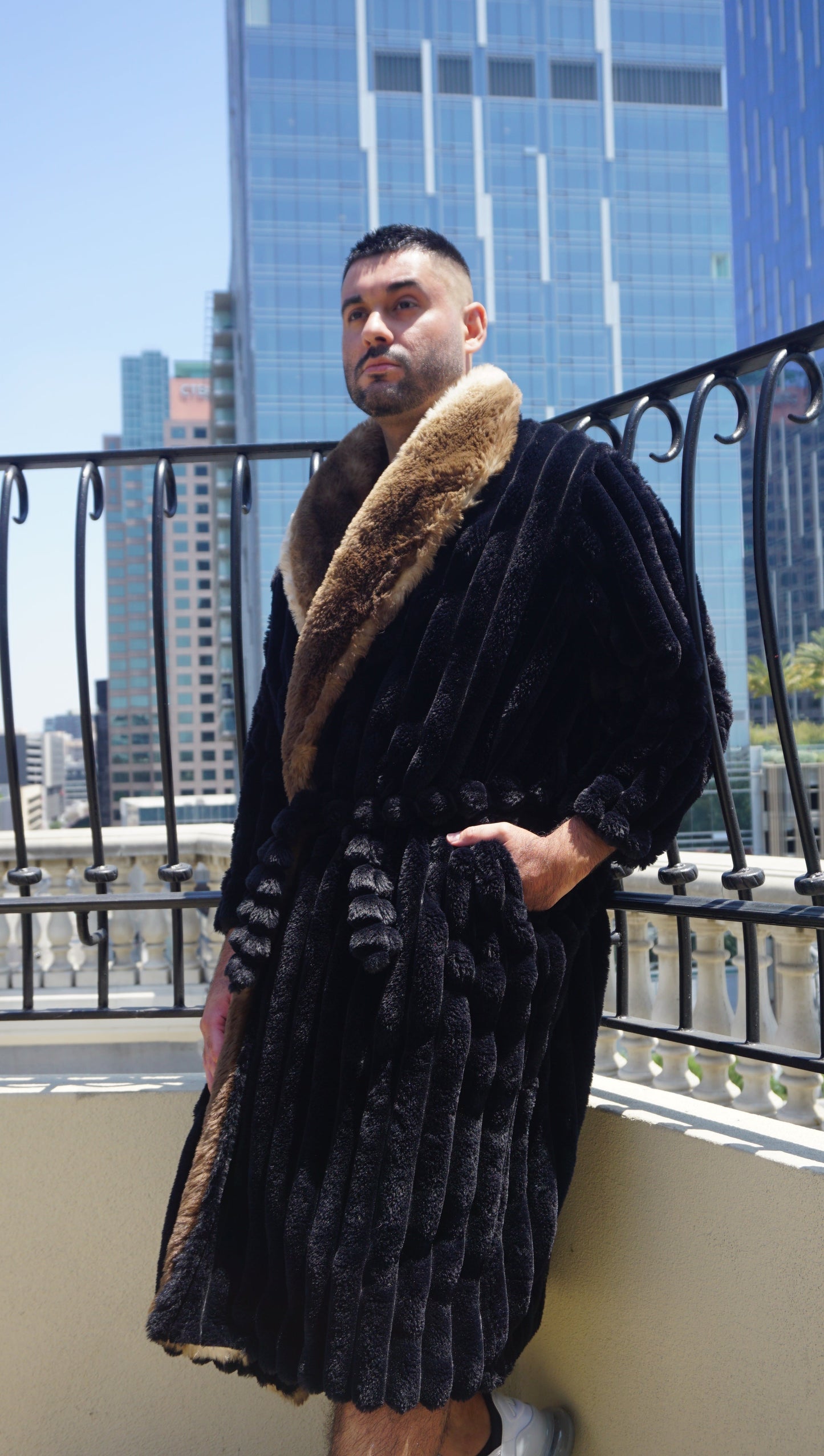 Rexa Luxury Faux Chinchilla Fur Robe, Assorted Colors