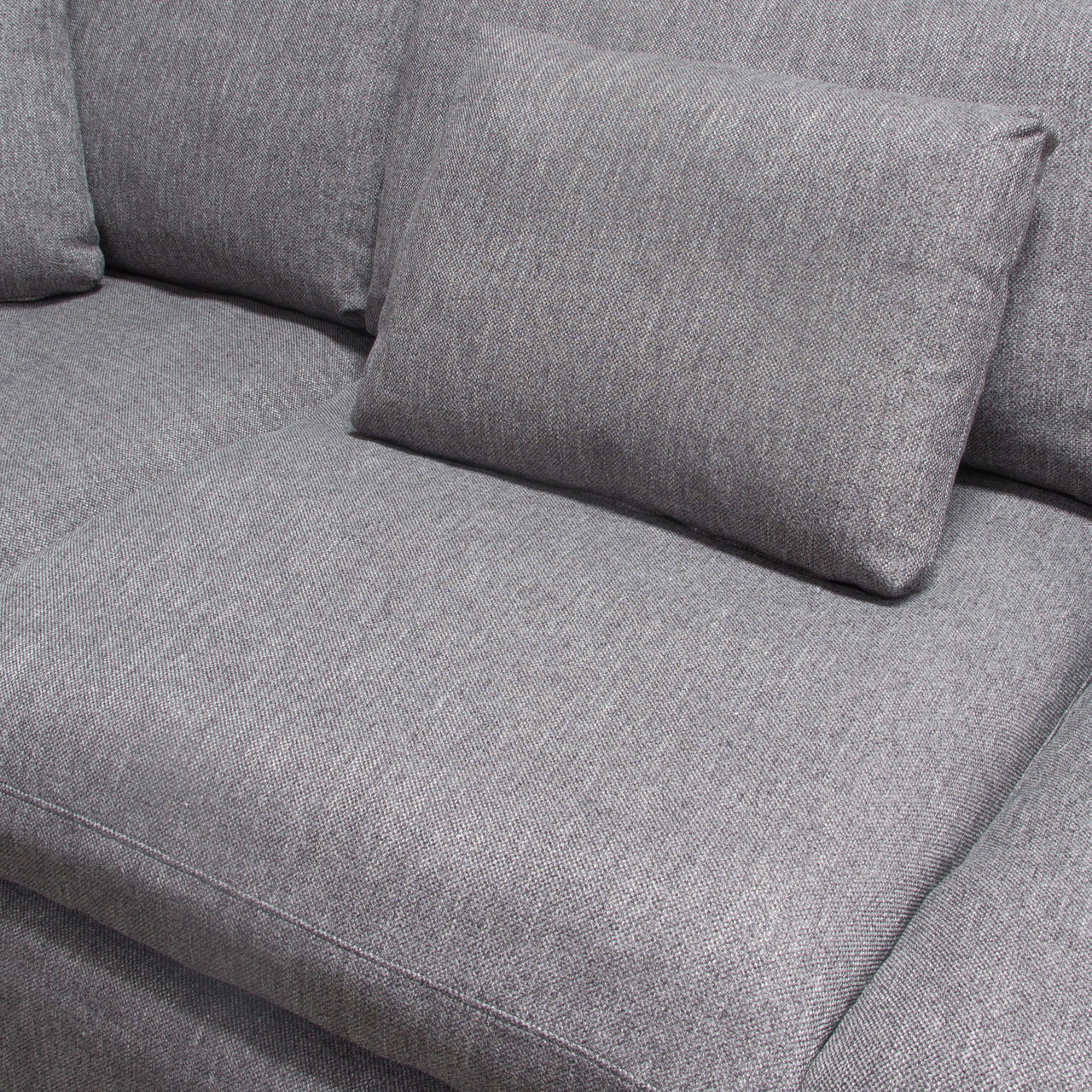 Eden 3 Piece Fabric Modular U-Shaped Sectional, Gray