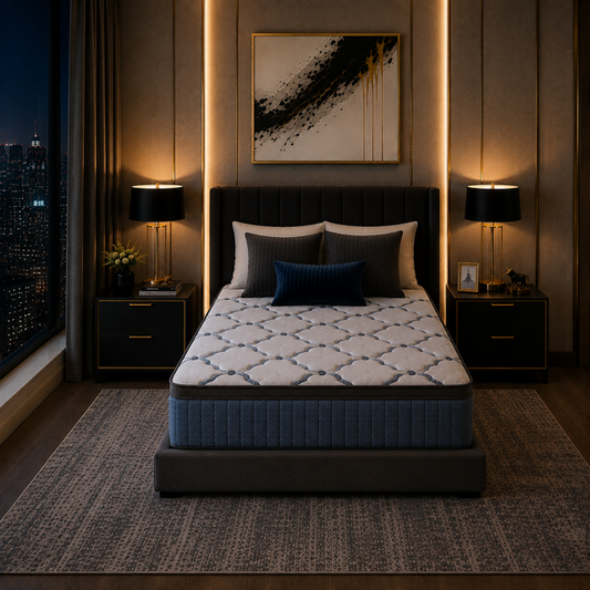 DSV Amethyst Euro Top 15" Firm Full Mattress, Gray