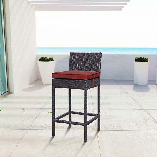 Conversation Alfresco Fabric Bar Stool, Espresso & Currant
