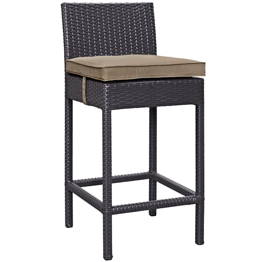Conversation Alfresco Fabric Bar Stool, Espresso & Mocha