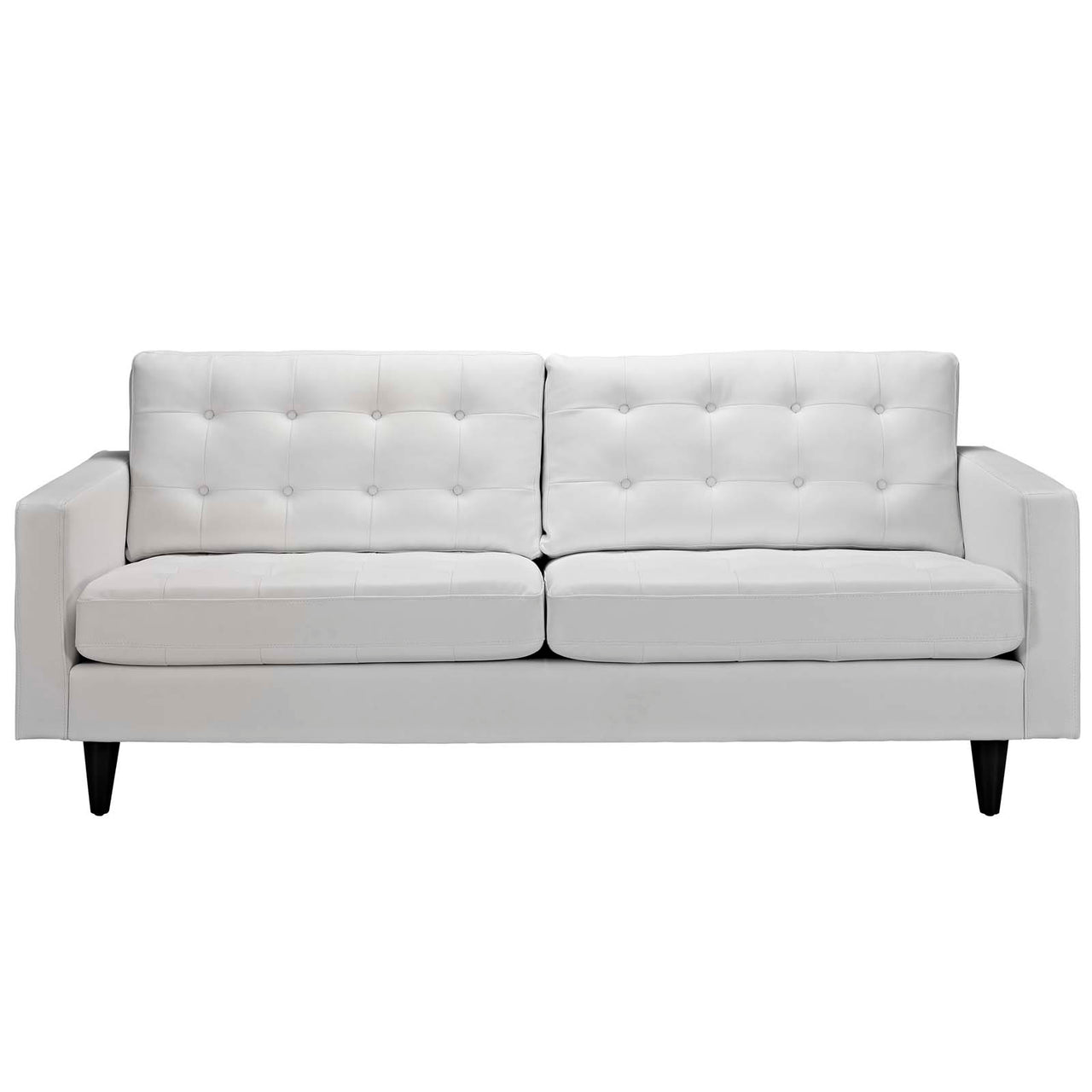 Dynasty Bonded Leather Sofa, White