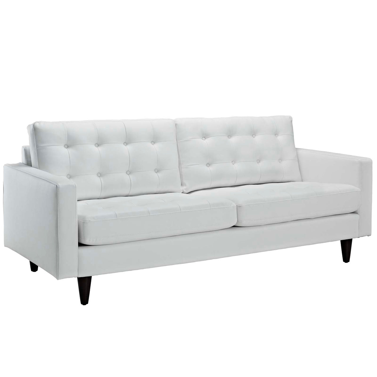 Dynasty Bonded Leather Sofa, White
