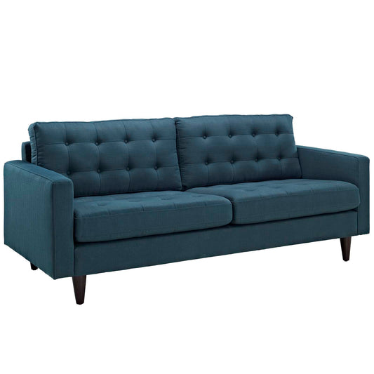 Dynasty Textured Fabric Sofa, Azure