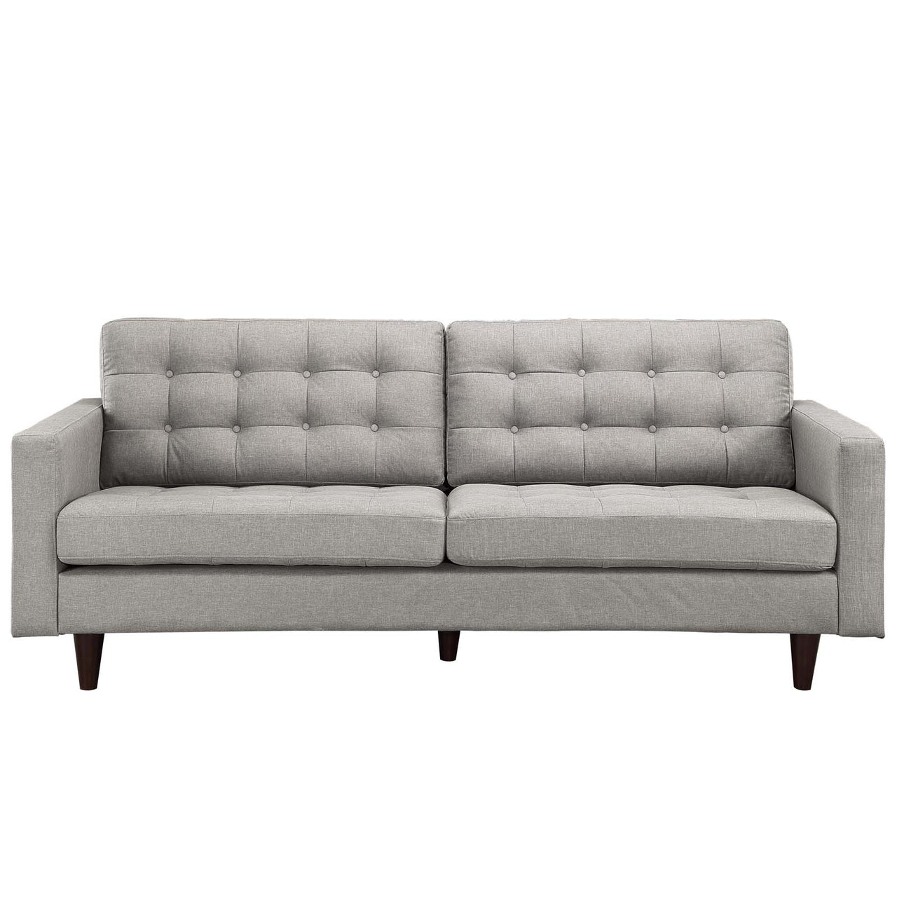Dynasty Textured Fabric Sofa, Light Gray