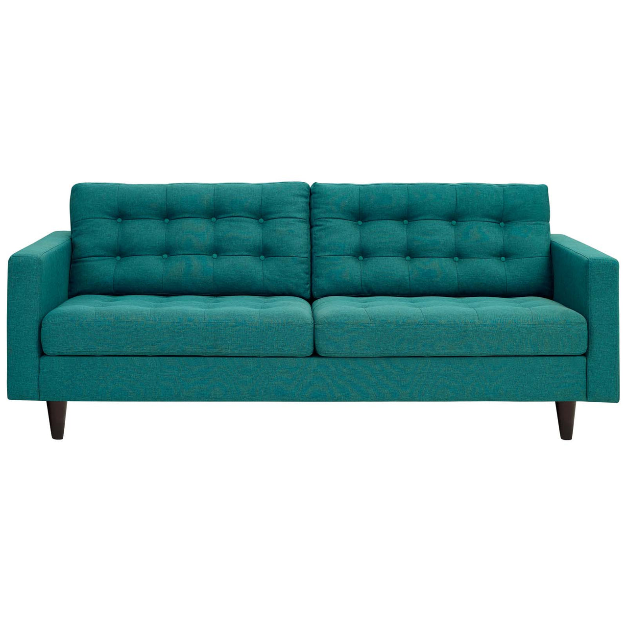 Empress Upholstered Fabric Sofa, Teal