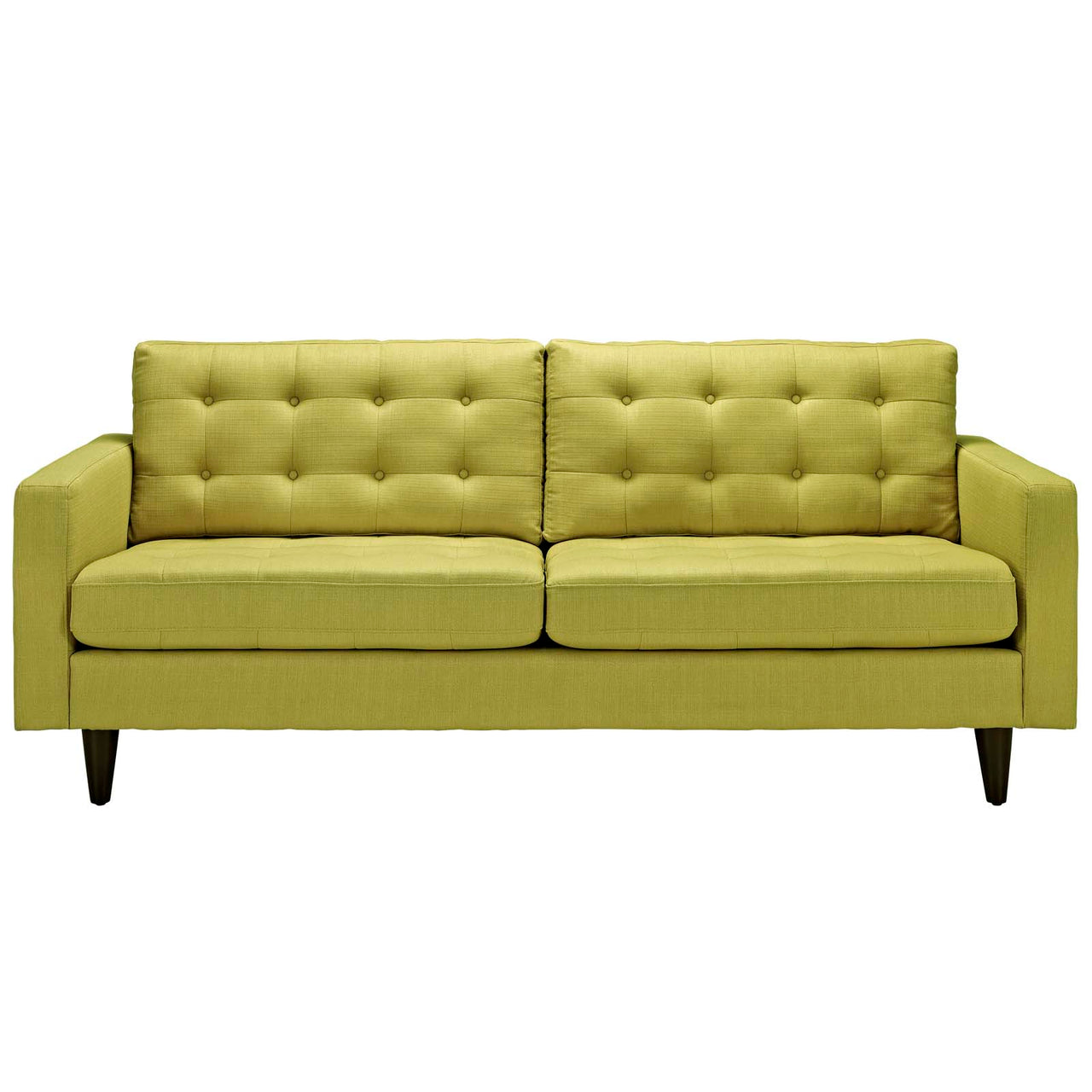 Dynasty Textured Fabric Sofa, Chartreuse
