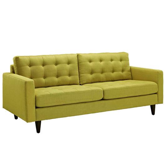 Dynasty Textured Fabric Sofa, Chartreuse