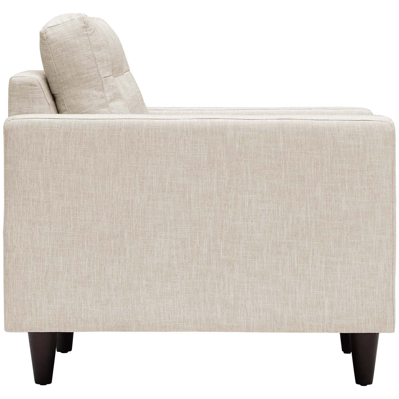 Empress Upholstered Fabric Armchair, Beige
