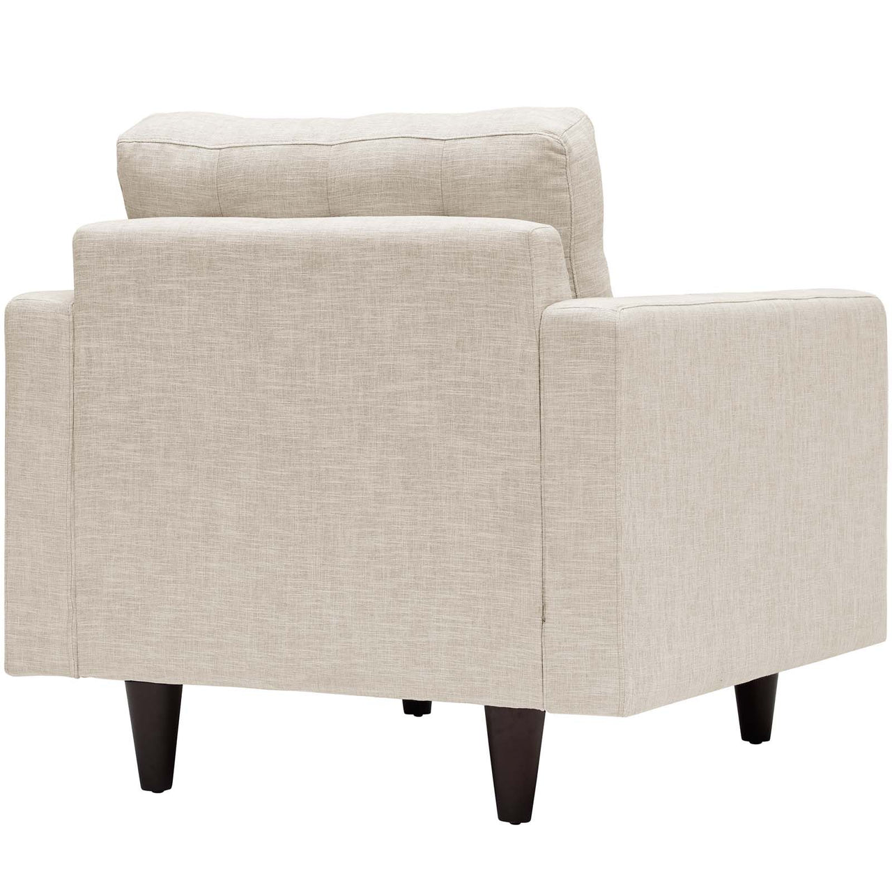 Empress Upholstered Fabric Armchair, Beige
