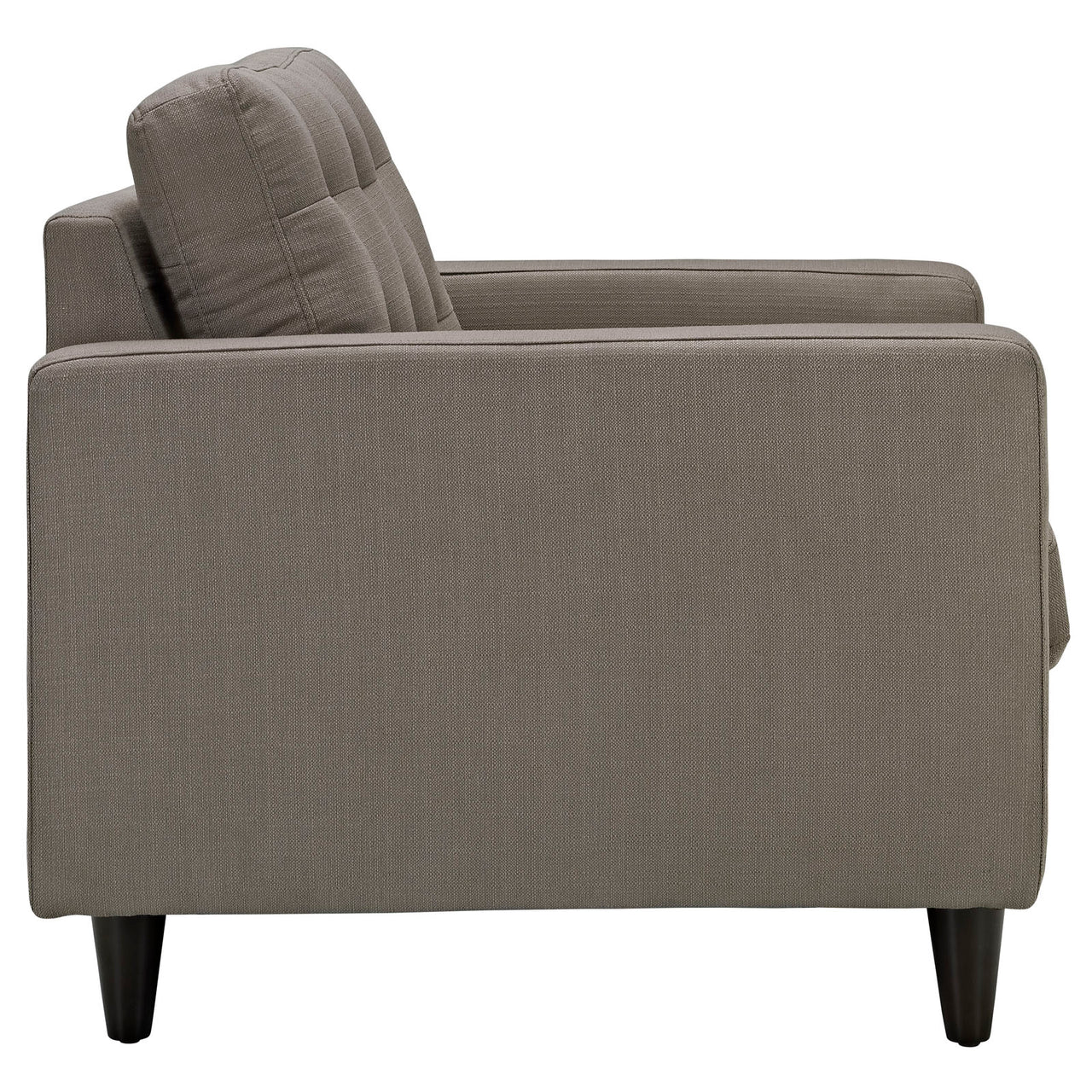 Empress Upholstered Fabric Armchair, Granite