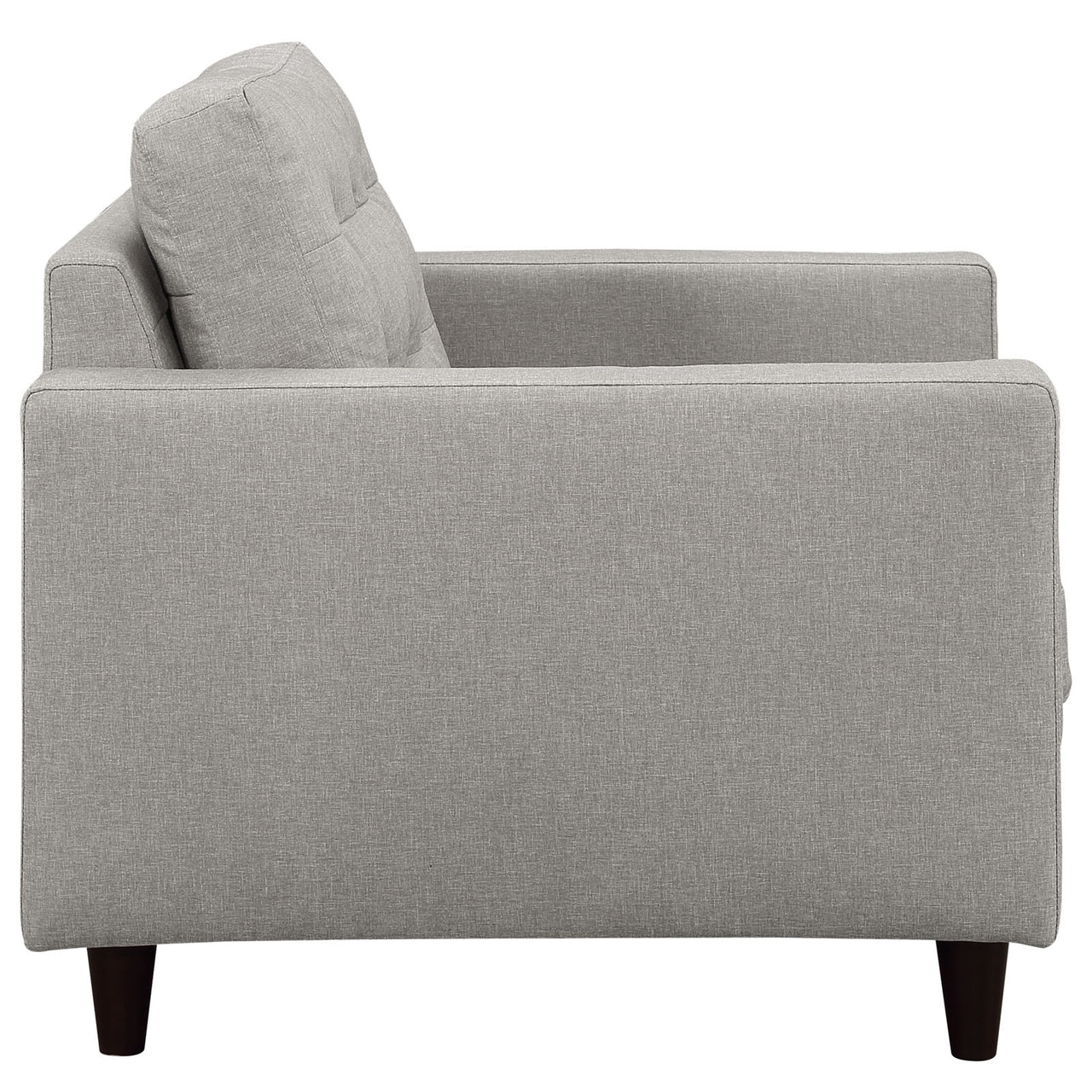 Dynasty Textured Fabric Armchair, Light Gray