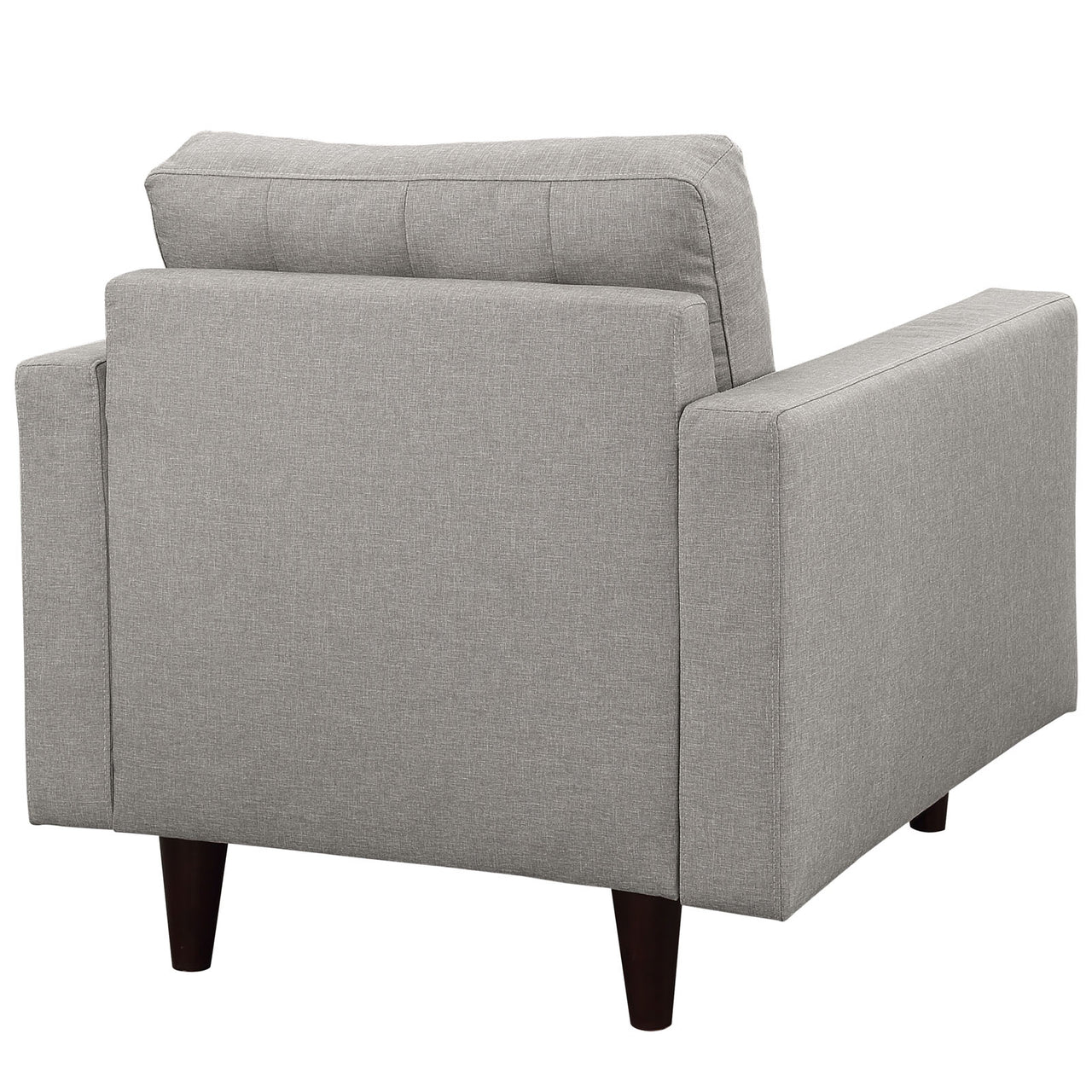Dynasty Textured Fabric Armchair, Light Gray