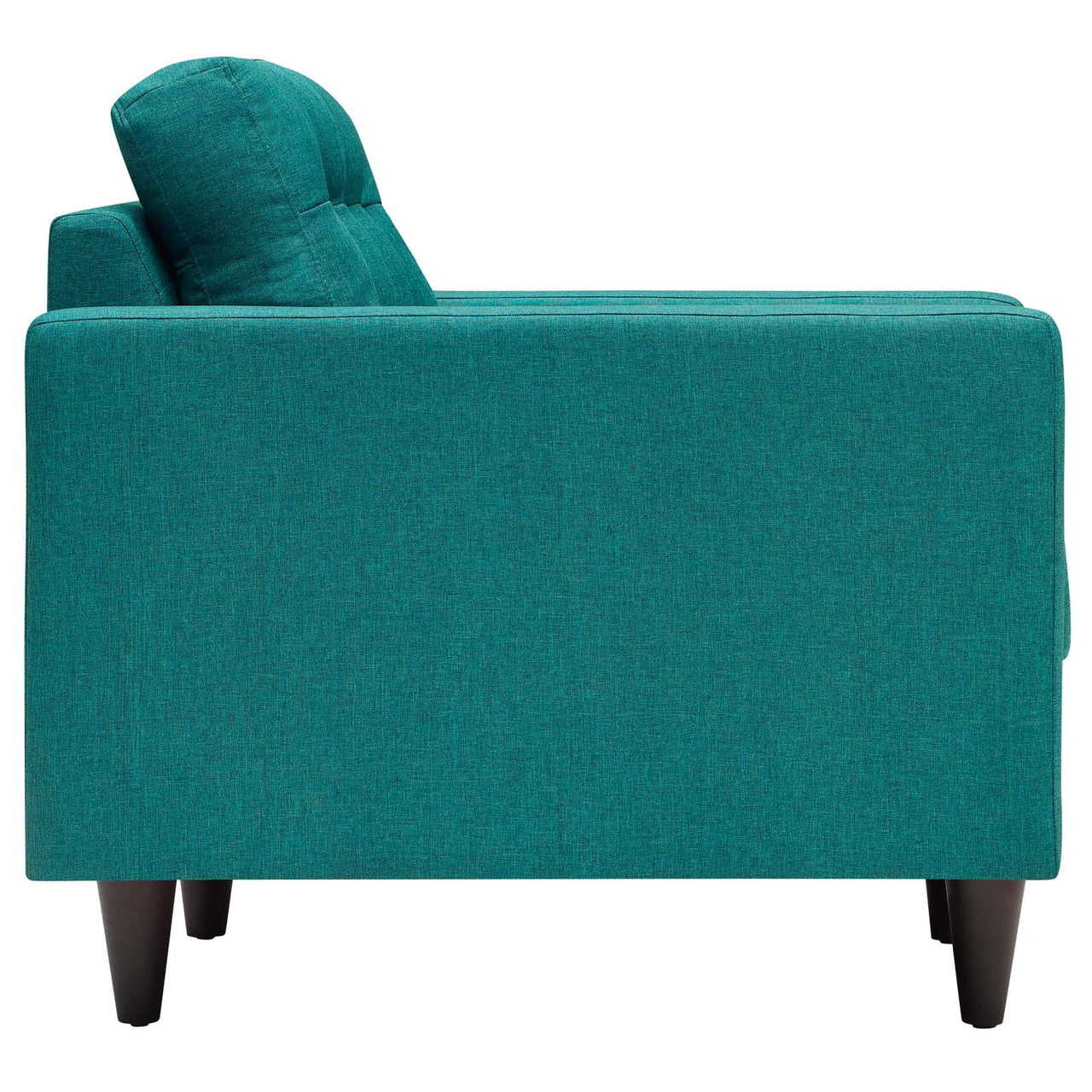 Empress Upholstered Fabric Armchair, Teal