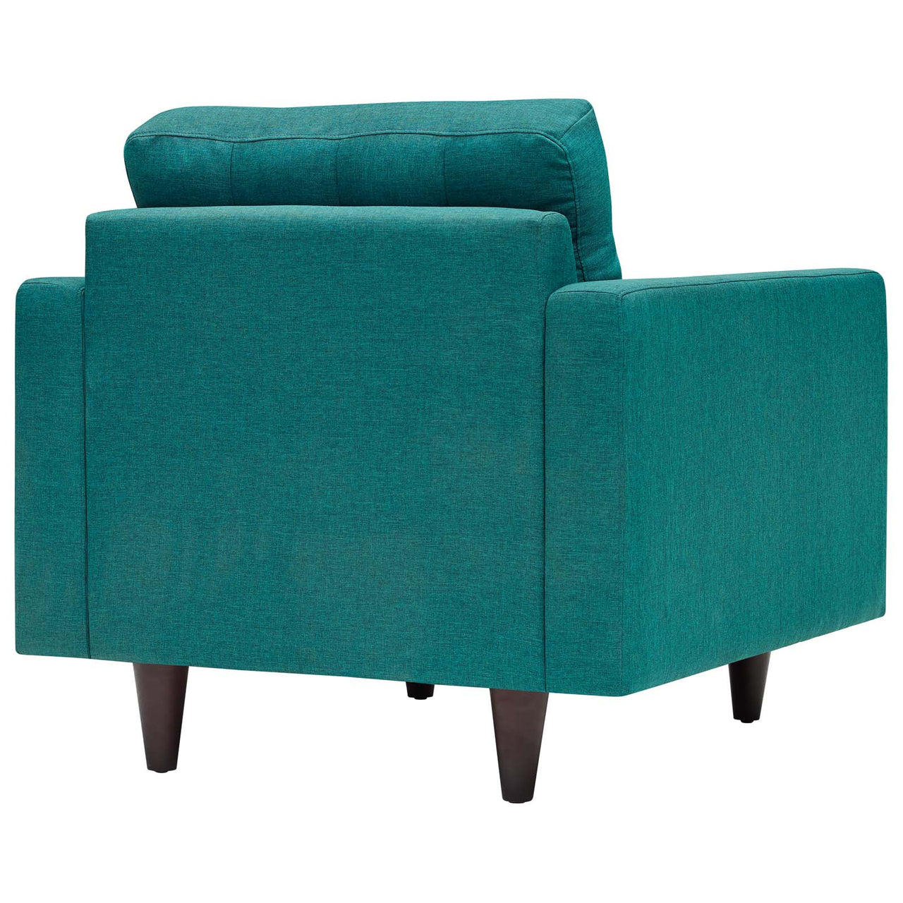 Empress Upholstered Fabric Armchair, Teal