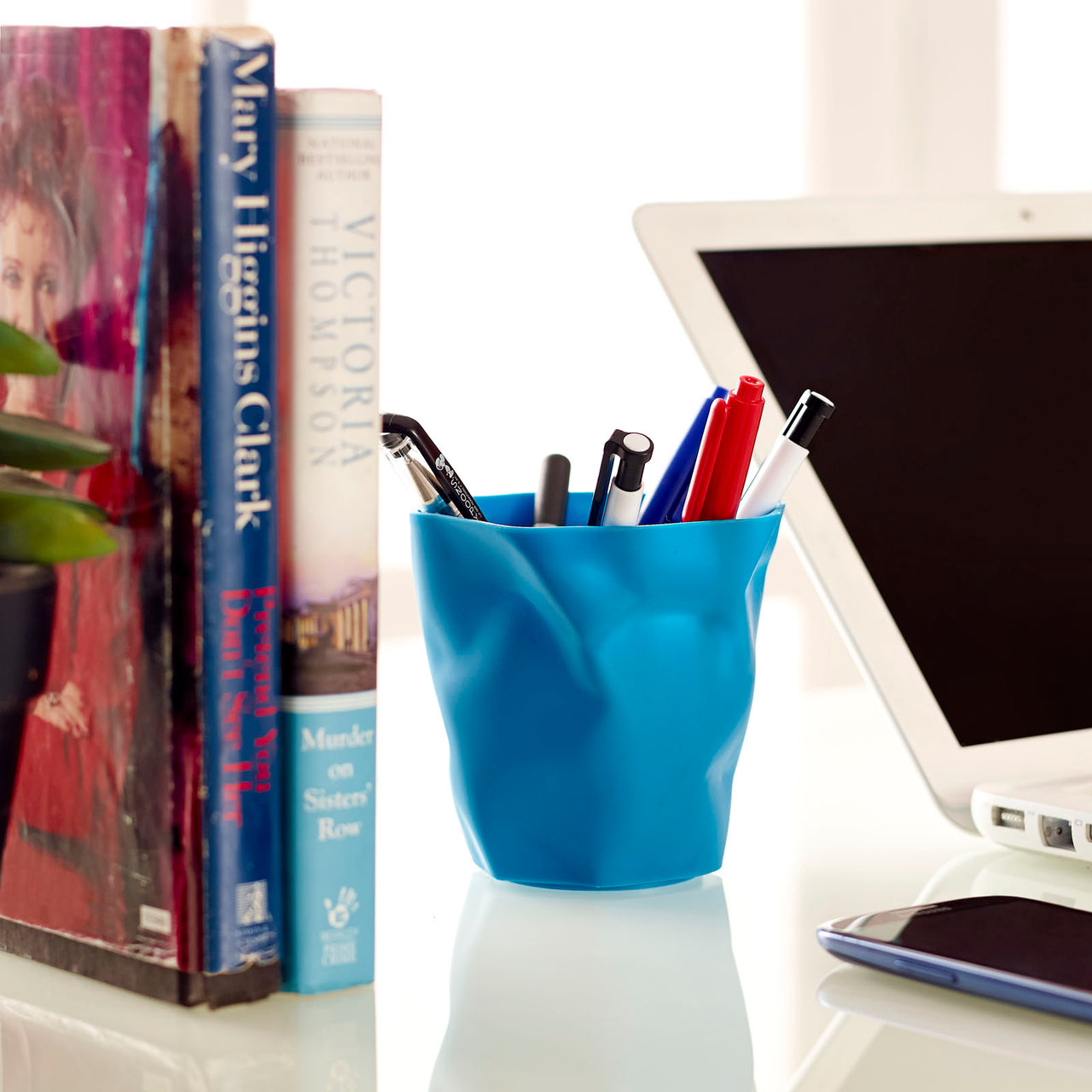 Lava Pencil Holder, Blue