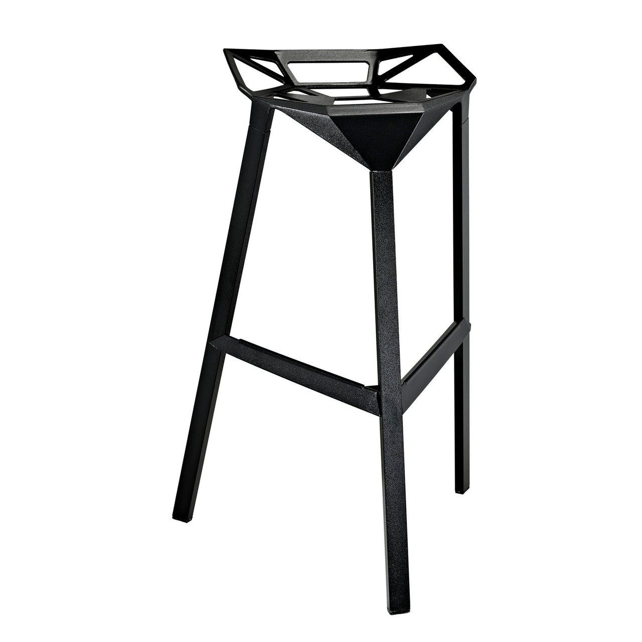 Launch Stacking Backless Bar Stool, Black