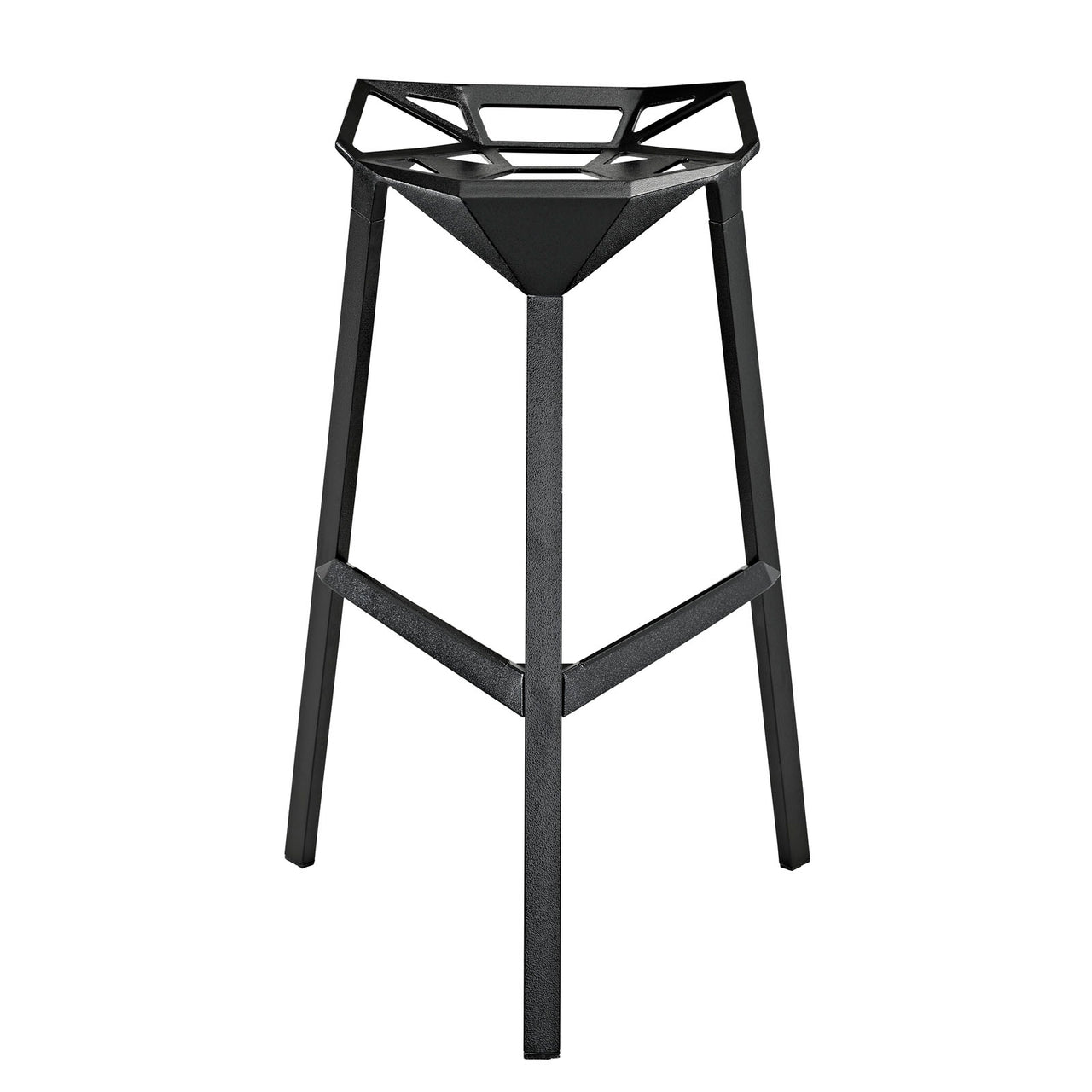 Launch Stacking Backless Bar Stool, Black
