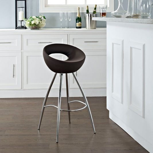 Ouroboros Bar Stool, Chocolate Brown