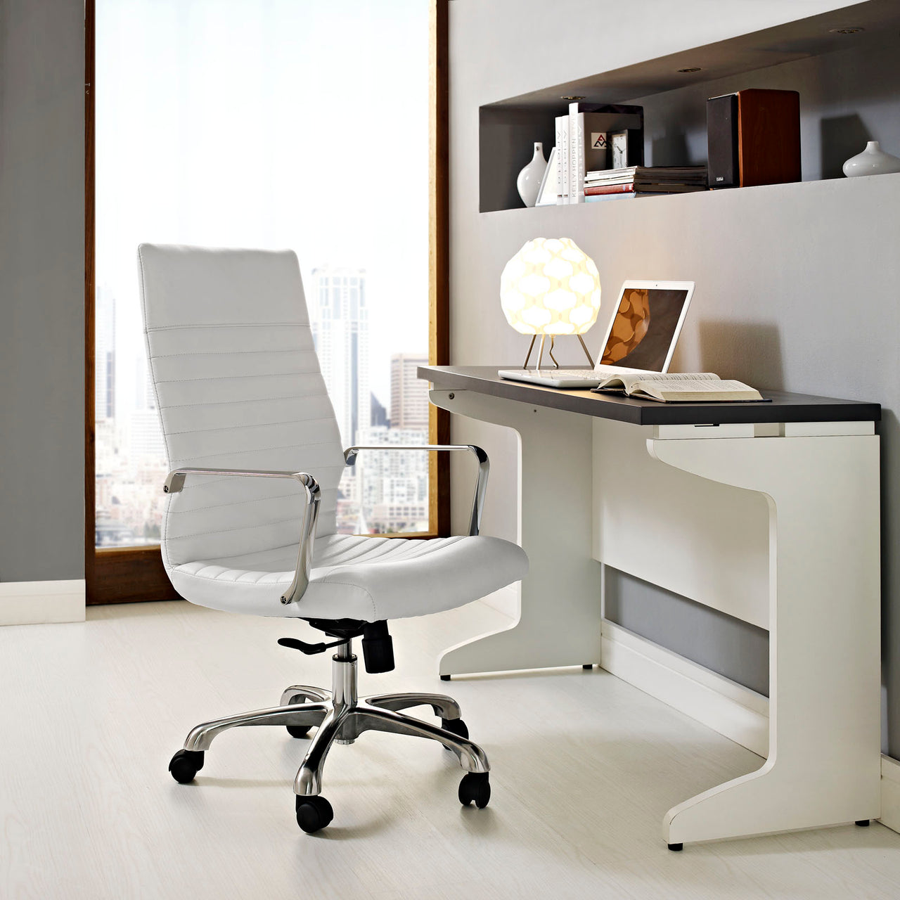 Refined Highback Office Chair, White
