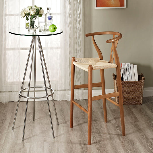 Shaker Wood Bar Stool, Walnut