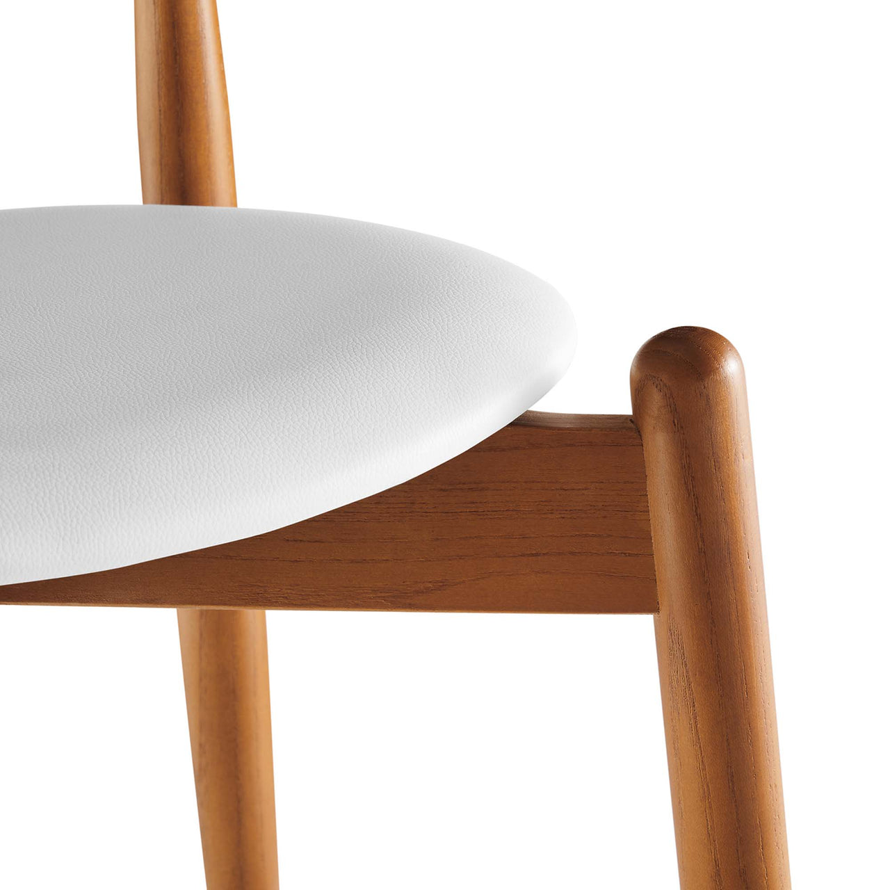 Stanchion Dining Chair, Dark Walnut & White