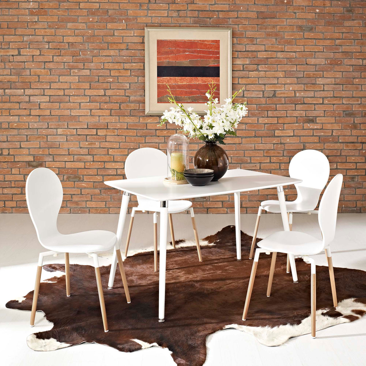 Catalyst Rectangle Wood Dining Table, White