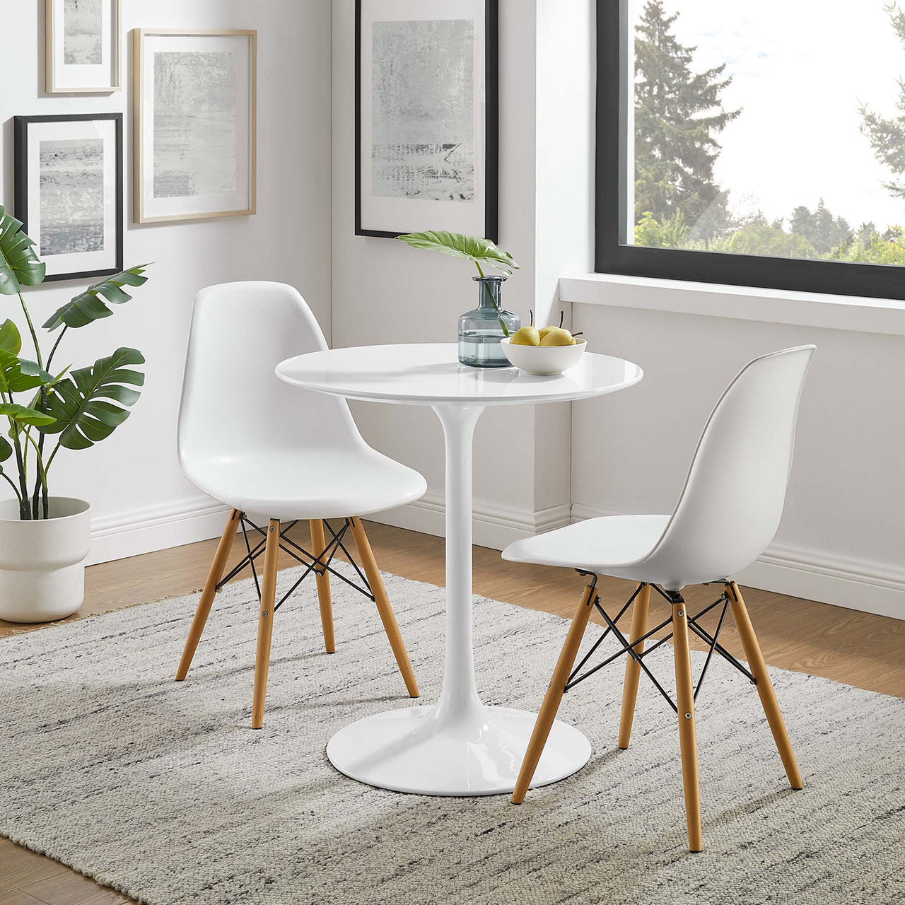 Ensemble Round Dining Table, Extra Small, White