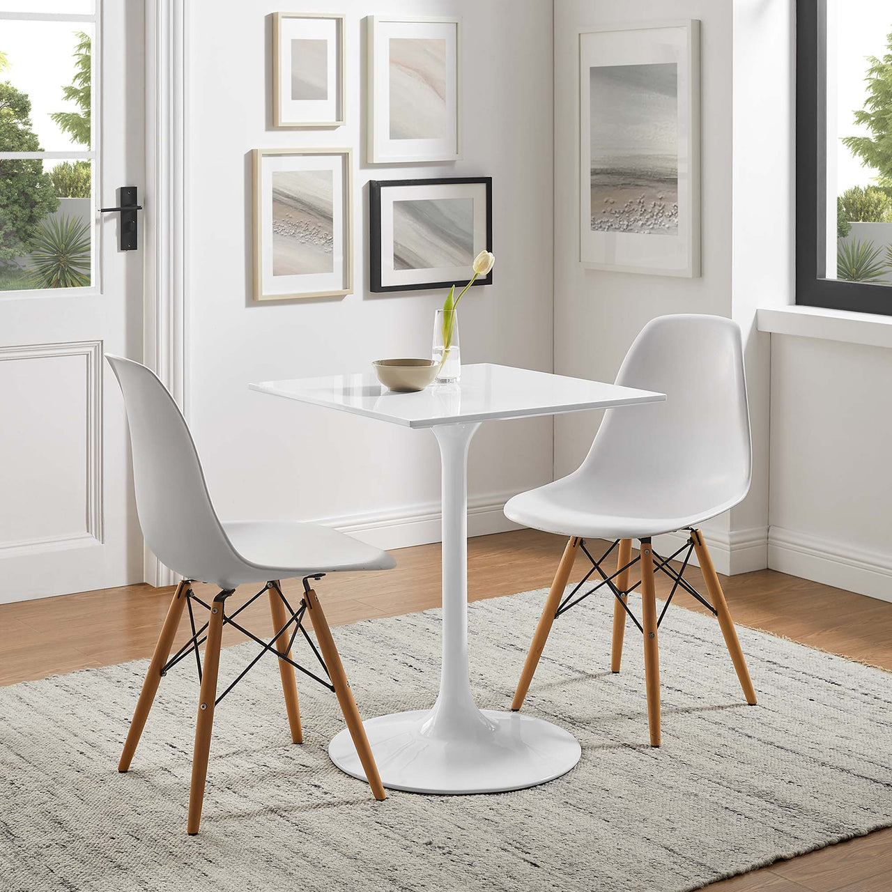 Ensemble Square Dining Table, Extra Small, White