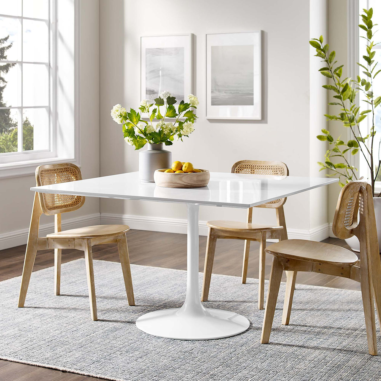 Ensemble Square Dining Table, Extra Large, White