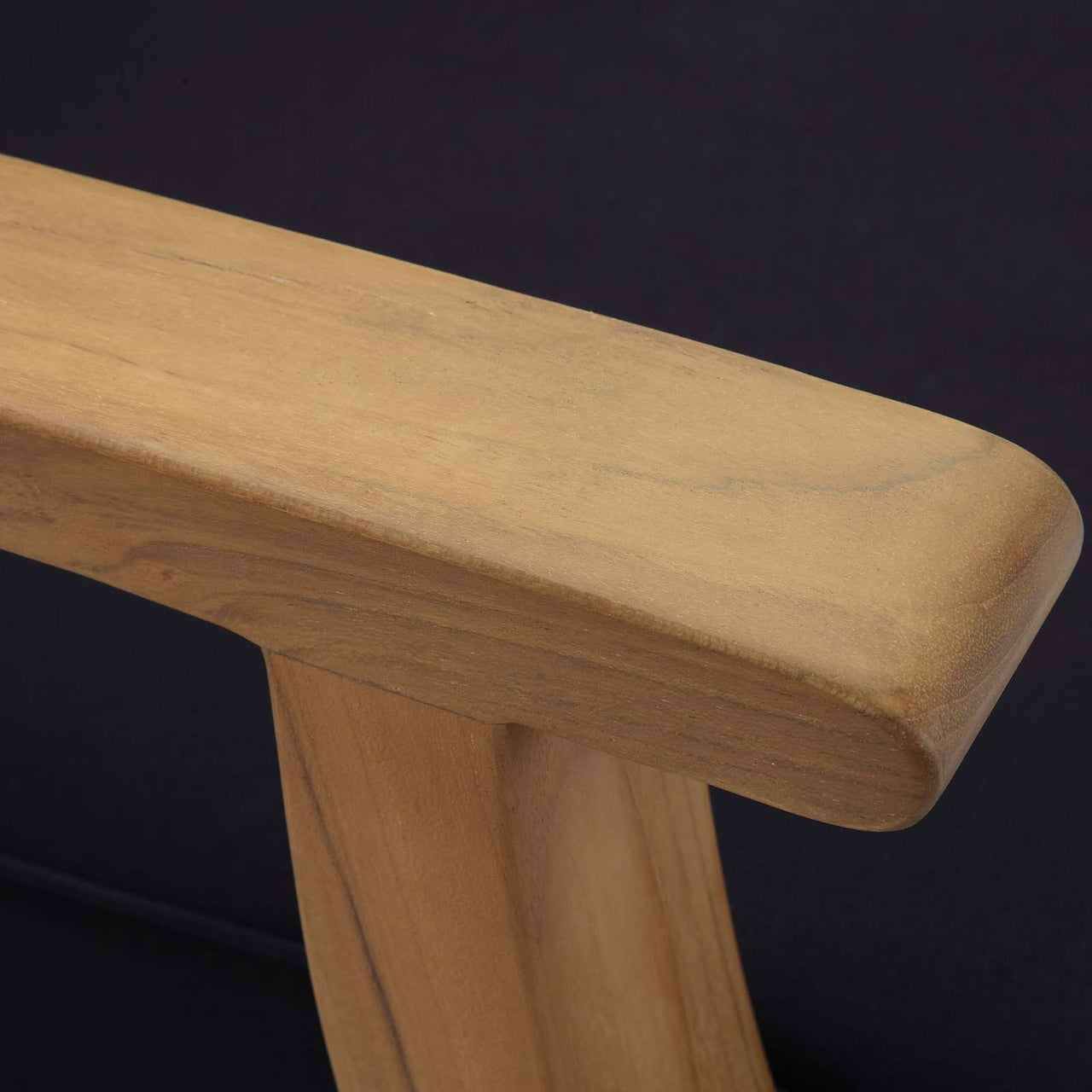 Shorehaven Alfresco Loveseat, Natural Wood & Navy