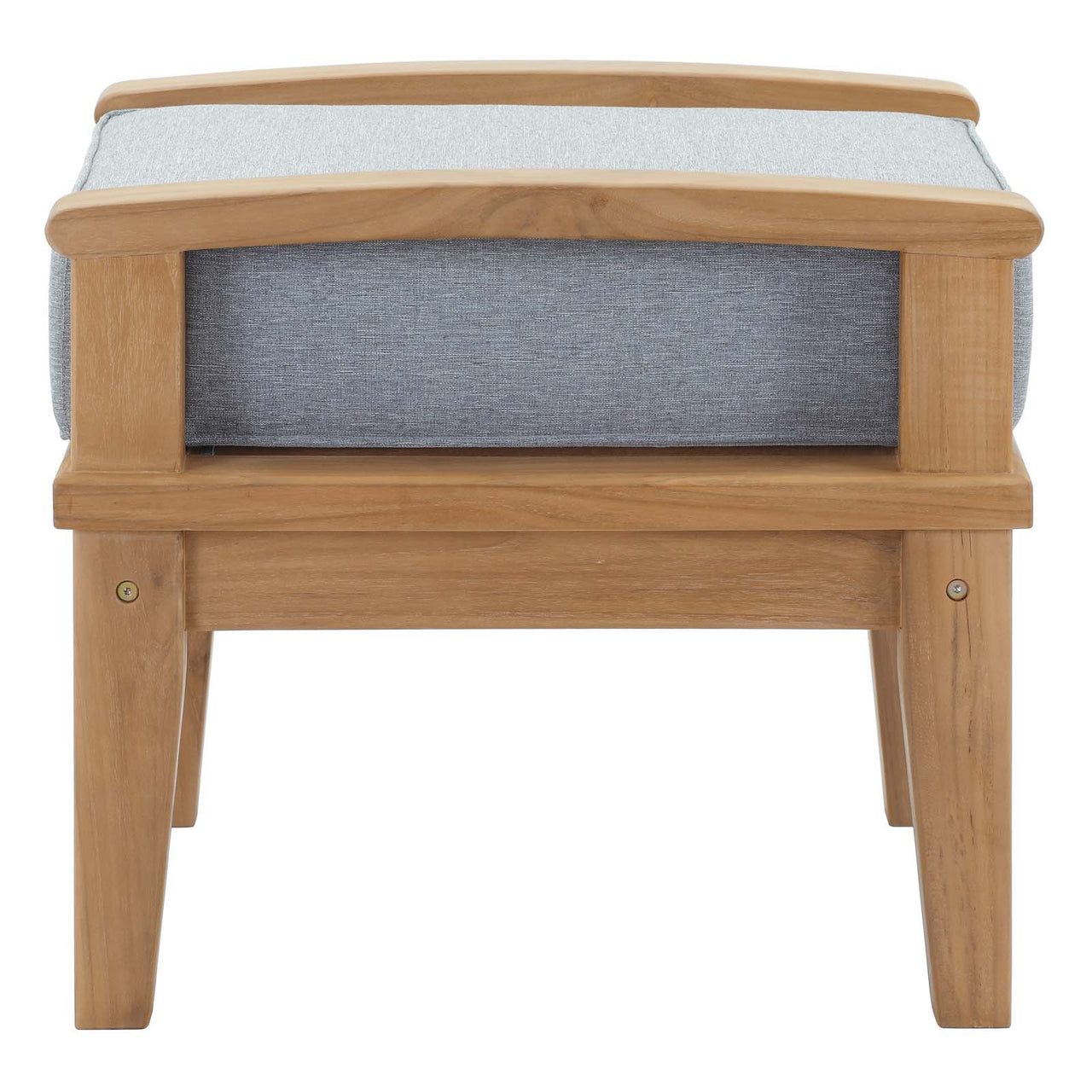 Shorehaven Alfresco Ottoman, Natural Wood & Gray