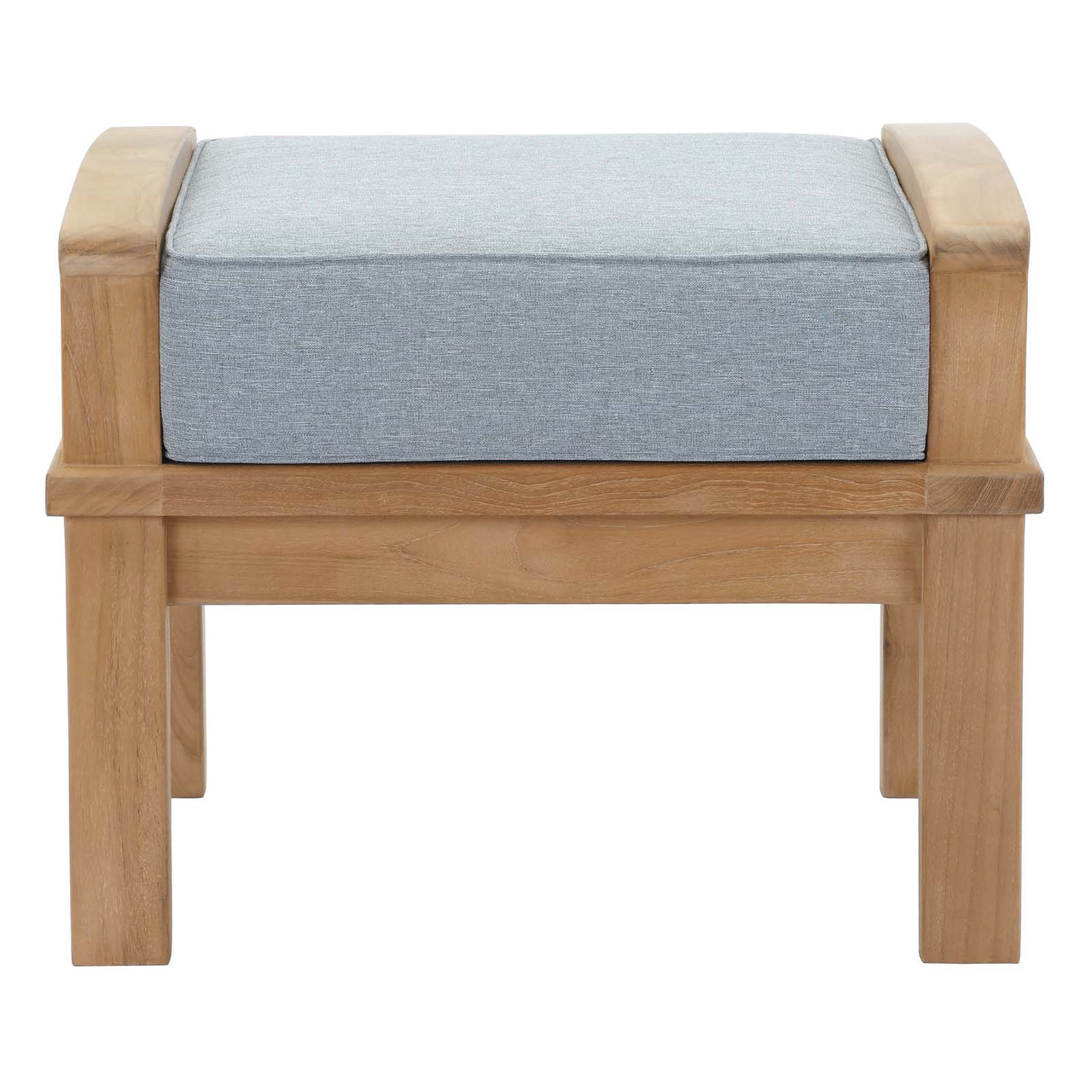 Shorehaven Alfresco Ottoman, Natural Wood & Gray