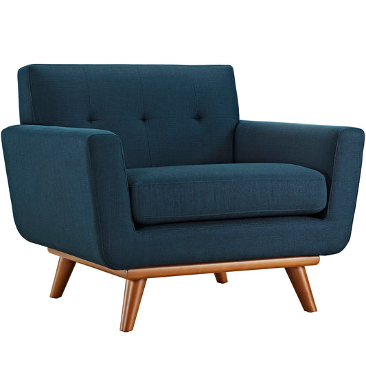 Rendezvous Textured Fabric Armchair, Azure