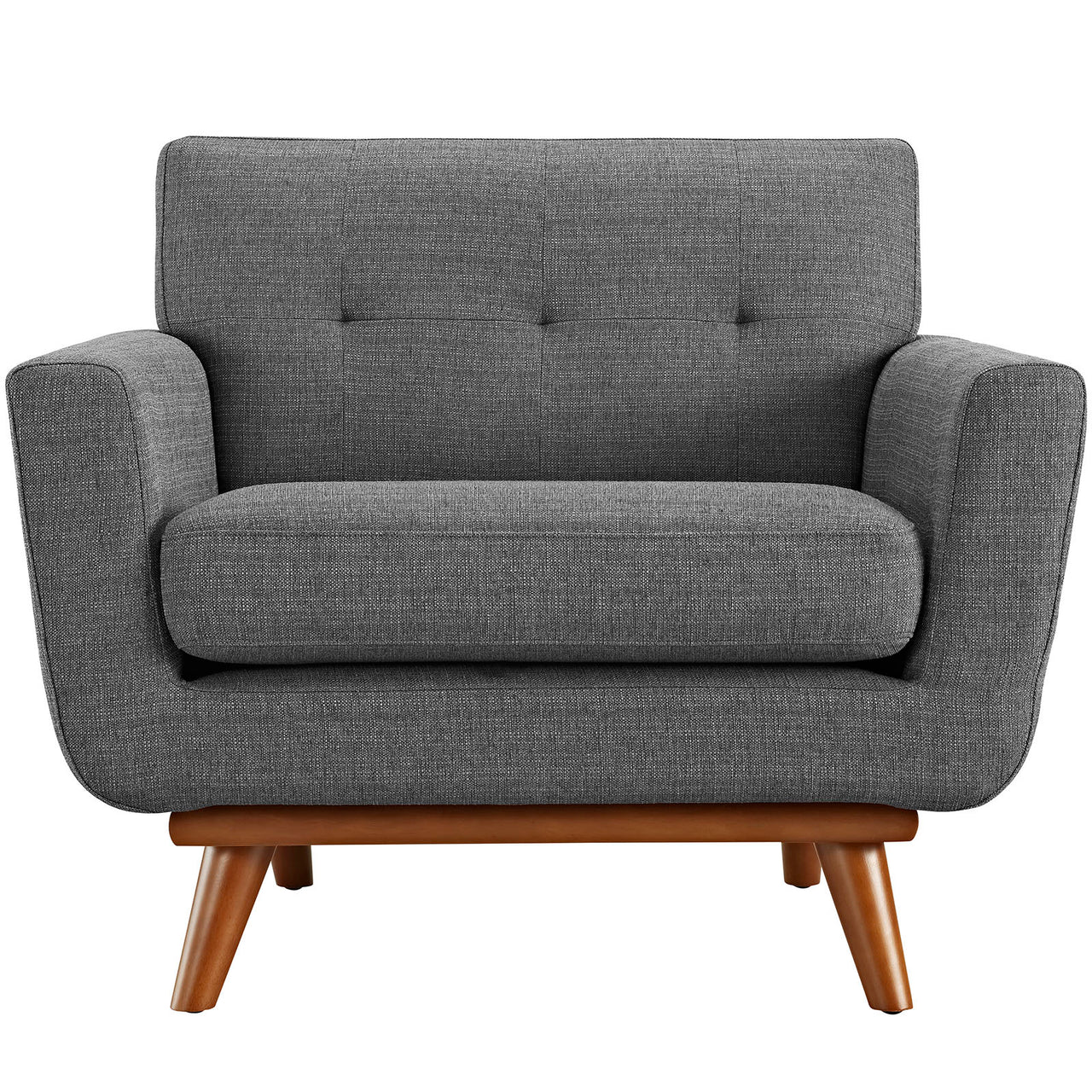 Engage Upholstered Fabric Armchair, Gray
