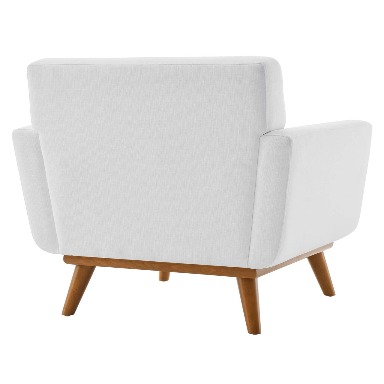 Rendezvous Textured Fabric Armchair, White