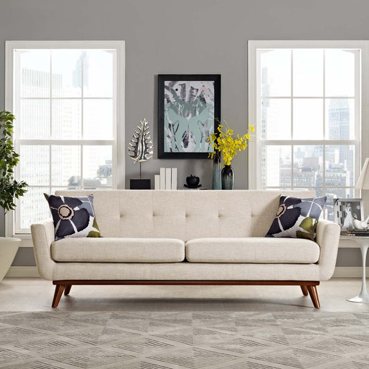 Rendezvous Textured Fabric Sofa, Beige