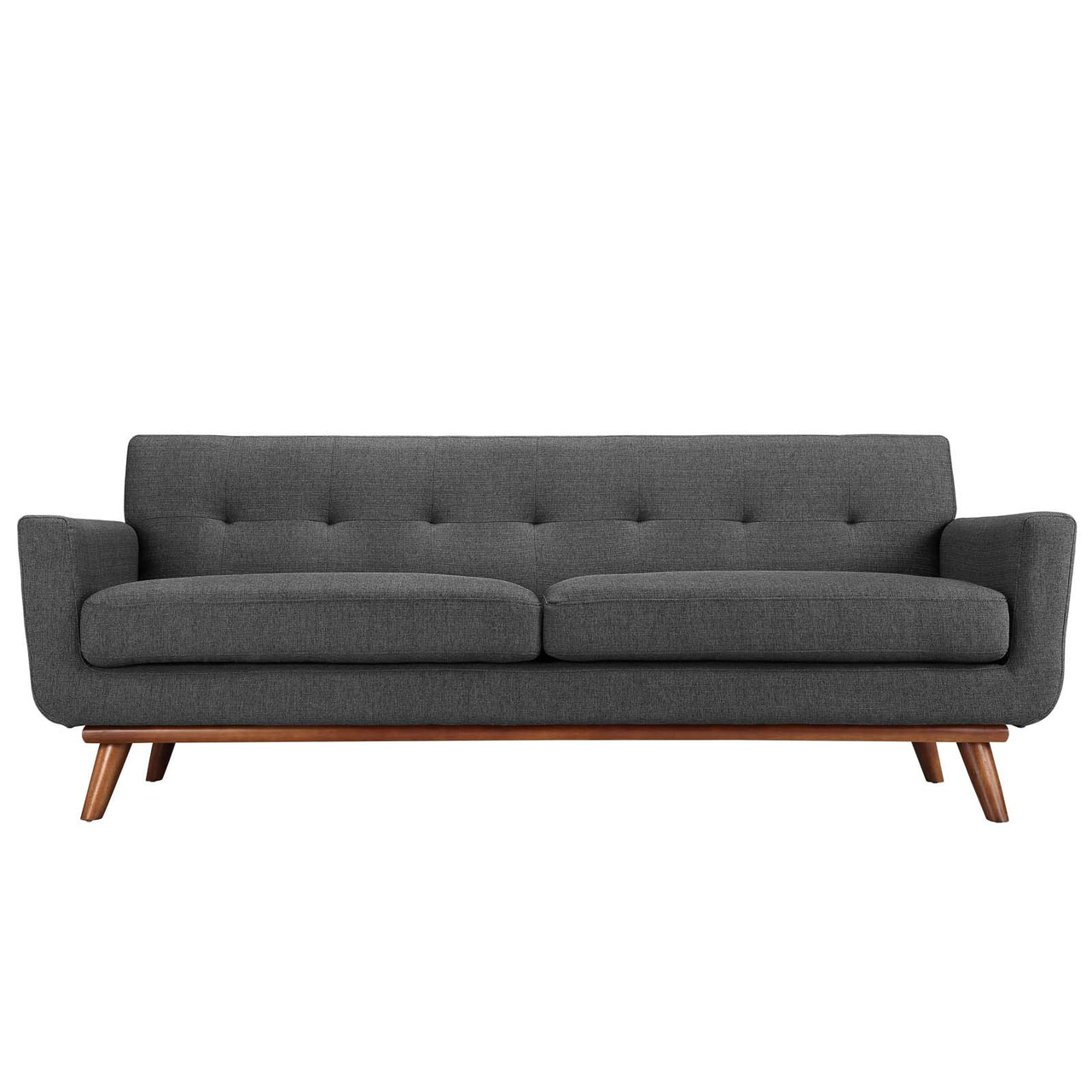 Rendezvous Textured Fabric Sofa, Gray