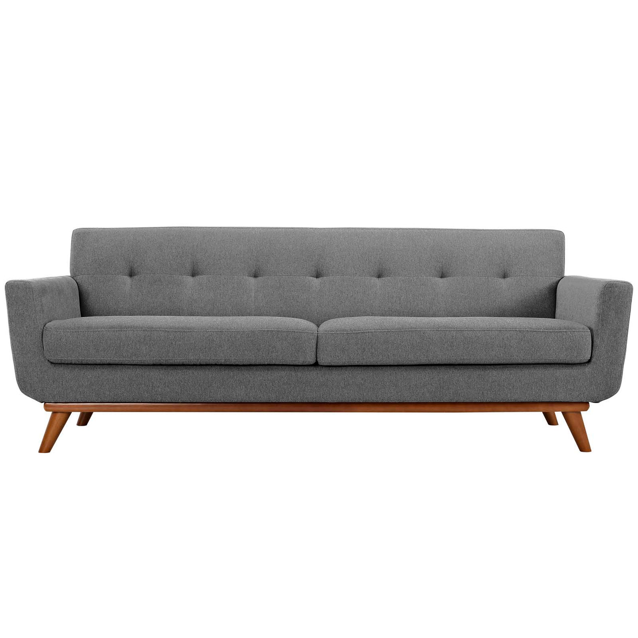 Rendezvous Textured Fabric Sofa, Light Gray