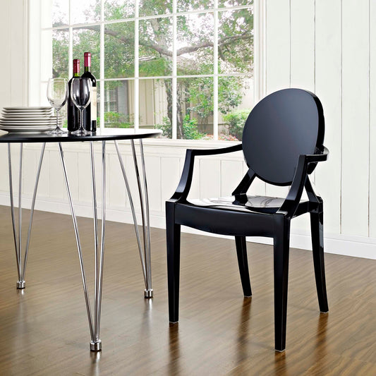 Elysian Indoor | Outdoor Dining Armchair, Black