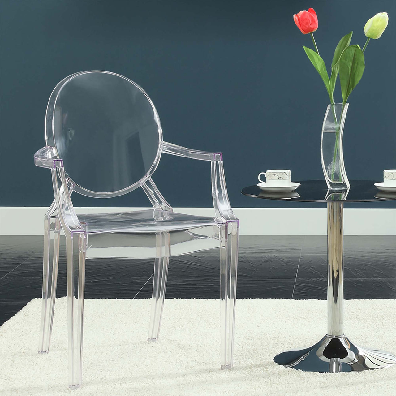Casper Dining Armchair, Clear
