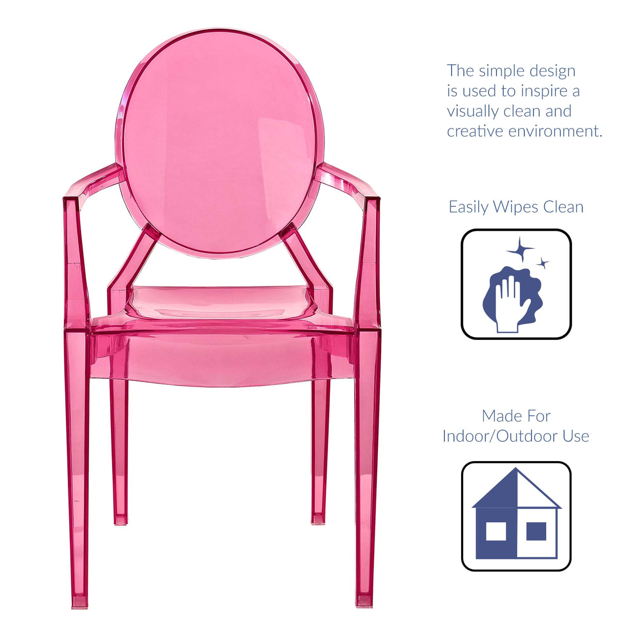 Elysian Indoor | Outdoor Dining Armchair, Pink