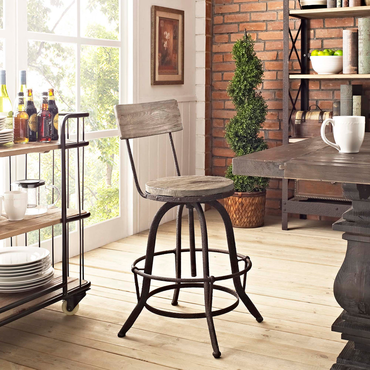 Embark Wood Bar Stool, Brown